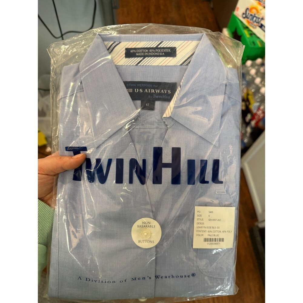 U.S. Airways Twinhill - 6 - Blue Button Up
